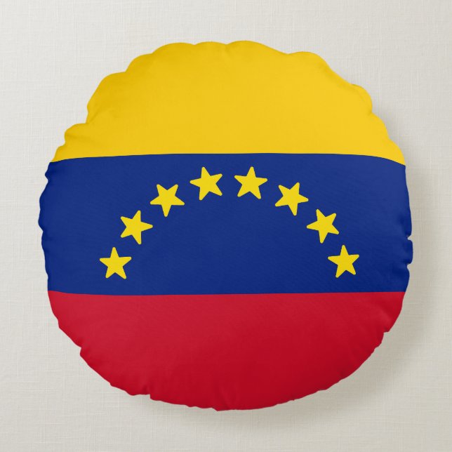 Flag of Venezuela Round Cushion (Front)