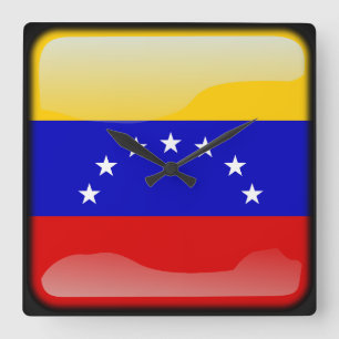 Flag of Venezuela Square Wall Clock
