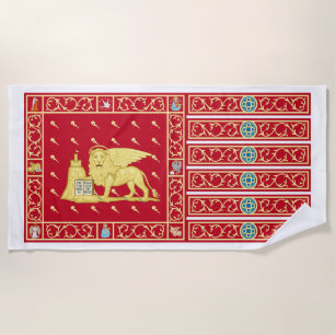 Flag of Venice, Italy (Venezia, Veneto, Italia) Beach Towel