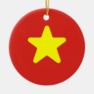 Flag of Vietnam Ceramic Ornament