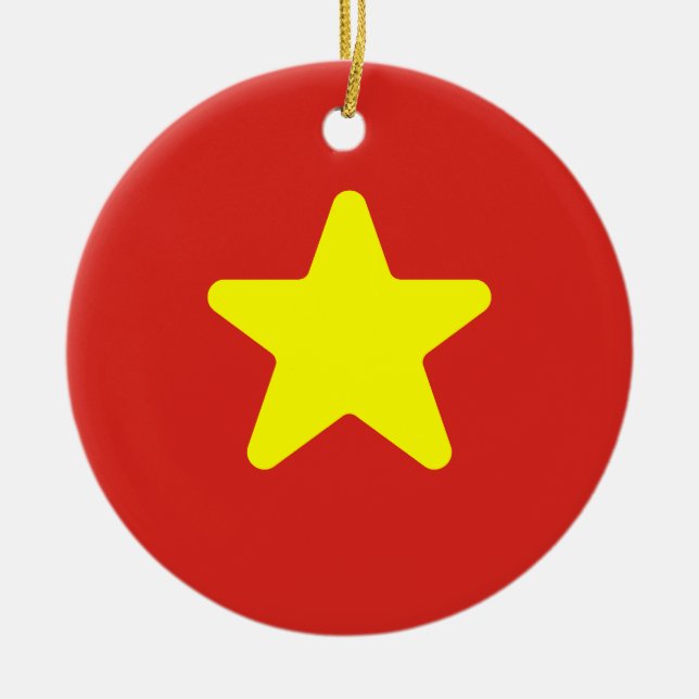 Flag of Vietnam Ceramic Ornament (Front)