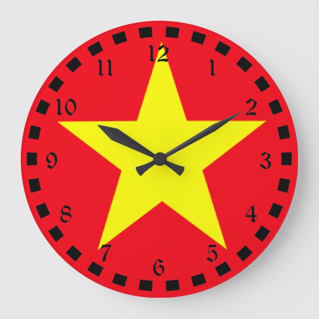 Flag of Vietnam Large Clock (Front)