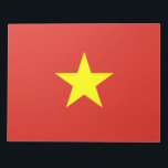 Flag of Vietnam Notepad<br><div class="desc">This design features the national flag of Vietnam (officially known as the Socialist Republic of Vietnam), which is a country in Southeast Asia. It is the easternmost country on the Indochinese Peninsula. Vietnam has land borders with China to the north; and Laos and Cambodia to the west. Vietnam also has...</div>