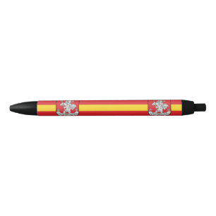 Flag of Vilnius, Lithuania Black Ink Pen