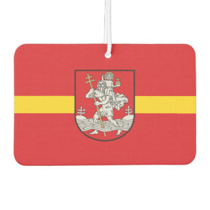 Flag of Vilnius, Lithuania Cufflinks Car Air Freshener