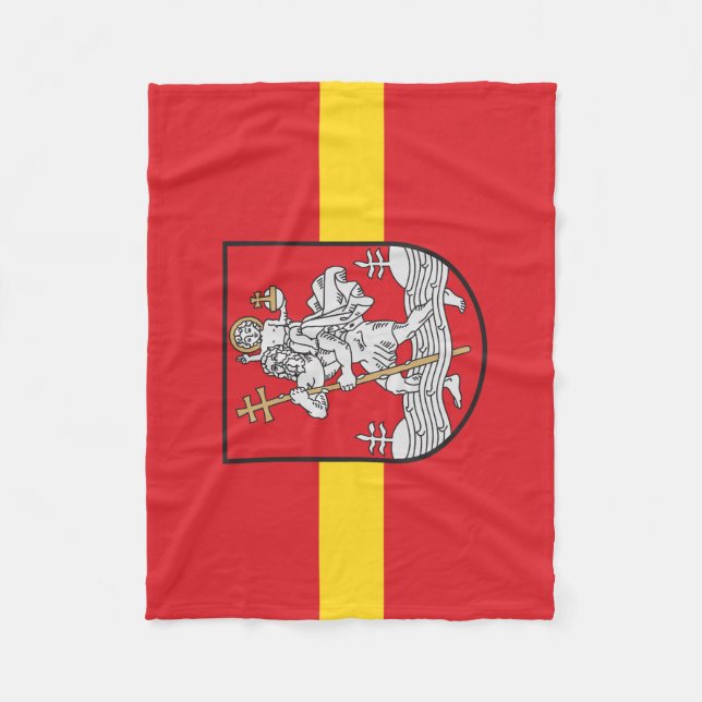 Flag of Vilnius, Lithuania Fleece Blanket (Front)