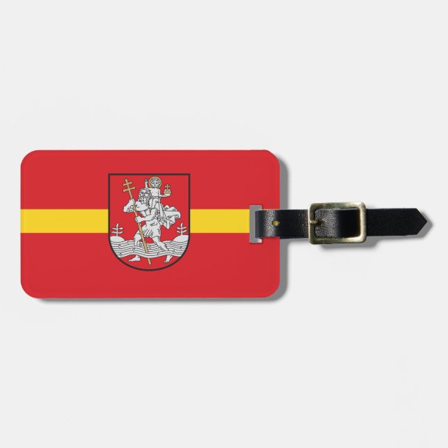 Flag of Vilnius, Lithuania Luggage Tag (Front Horizontal)