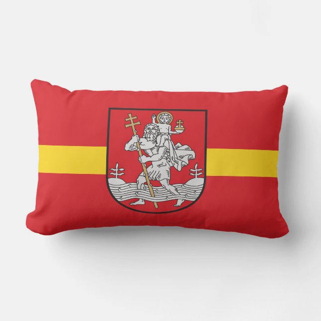 Flag of Vilnius, Lithuania Lumbar Pillow (Front)