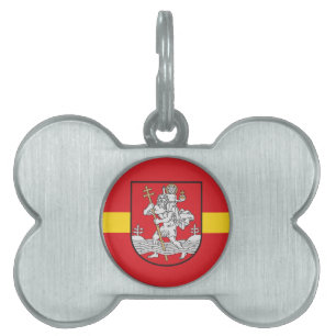 Flag of Vilnius, Lithuania Pet Name Tag