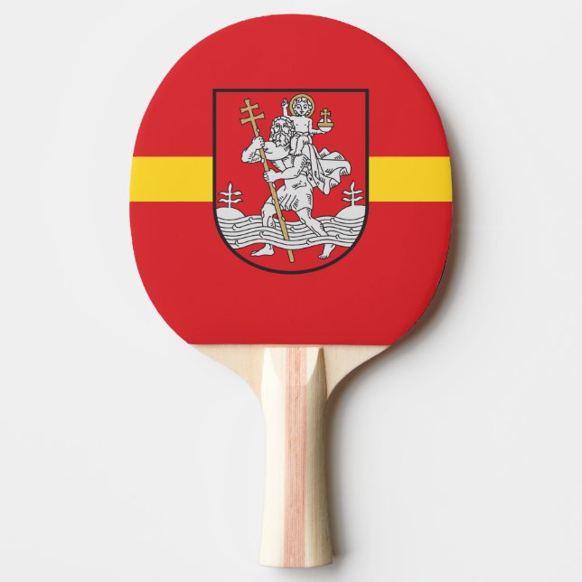 Flag of Vilnius, Lithuania Ping-Pong Paddle (Front)