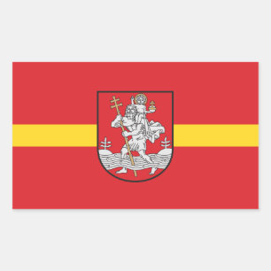 Flag of Vilnius, Lithuania Rectangular Sticker