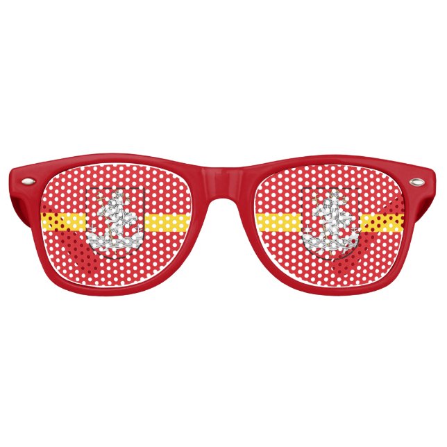 Flag of Vilnius, Lithuania Retro Sunglasses (Front)