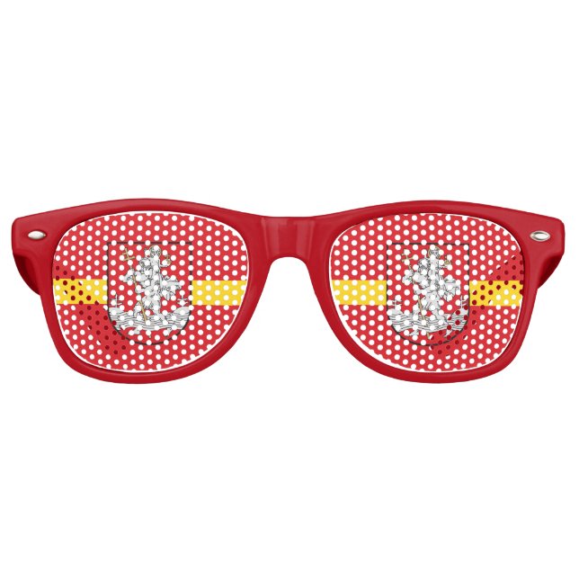 Flag of Vilnius, Lithuania Retro Sunglasses (Front)
