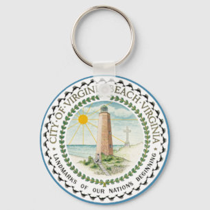 Flag of Virginia Beach, Virginia Key Ring