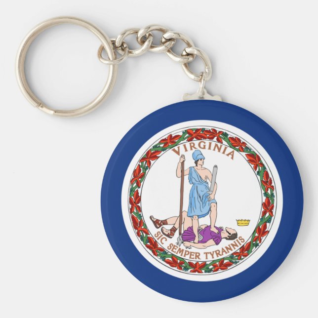 Flag of Virginia Key Ring (Front)