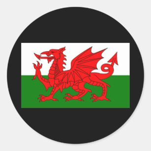 Flag of Wales Classic Round Sticker