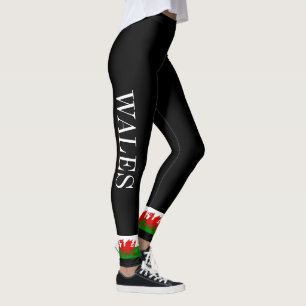 Flag of Wales Welsh Baner Cymru Leggings