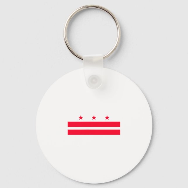 Flag Of Washington D.c. _1  Key Ring (Front)