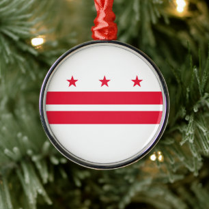 Flag of Washington D.C. (District of Columbia) Metal Ornament
