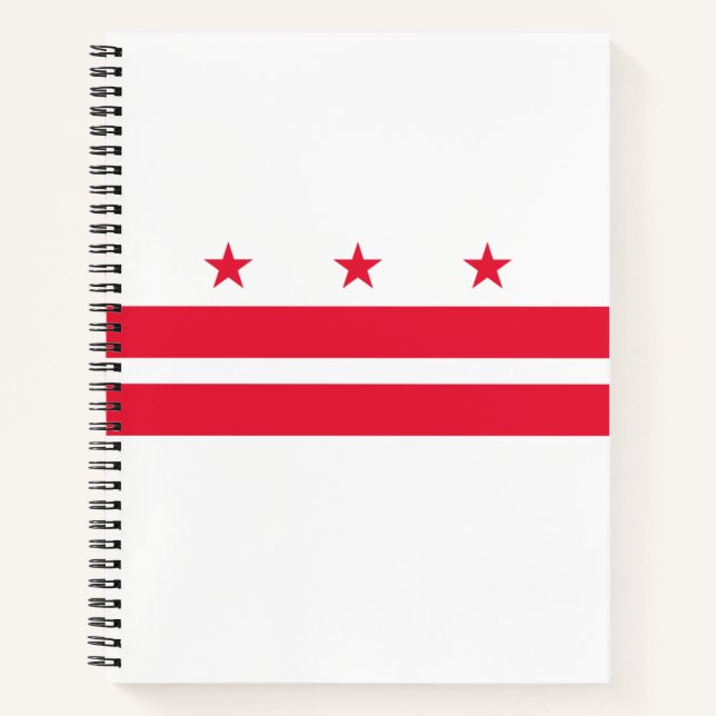Flag of Washington D.C. (District of Columbia) Notebook (Front)