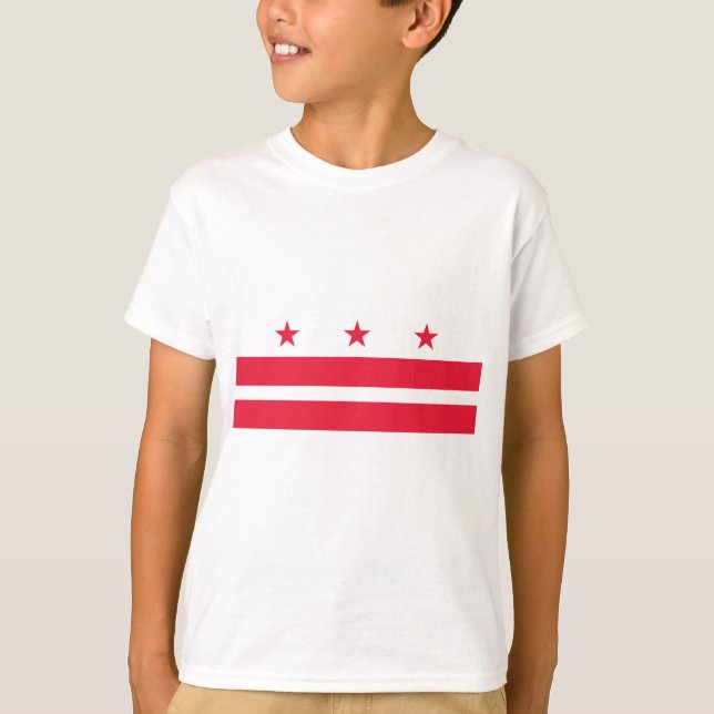 Flag of Washington D.C. (District of Columbia) T-Shirt (Front)