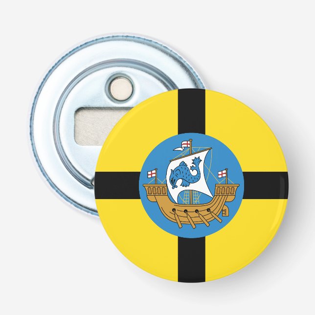 Flag of Wellington City, New Zealand Bottle Opener (Front)