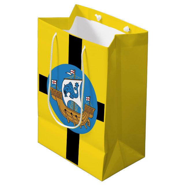 Flag of Wellington City, New Zealand Medium Gift Bag (Front Angled)
