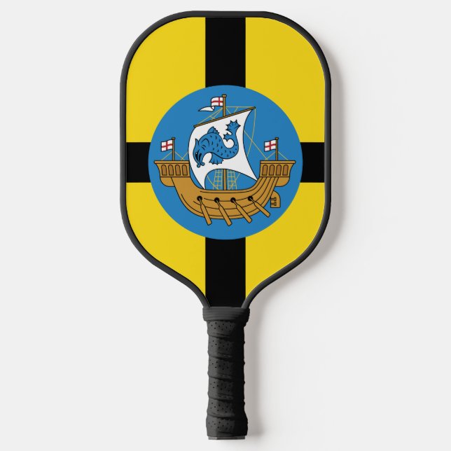 Flag of Wellington City, New Zealand Pickleball Paddle (Front)