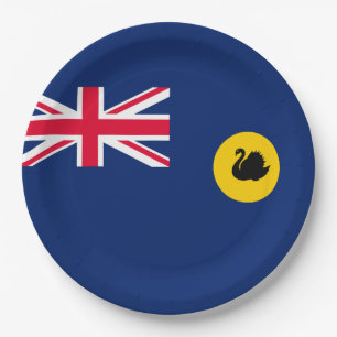 Flag of Western Australia State Paper Plate