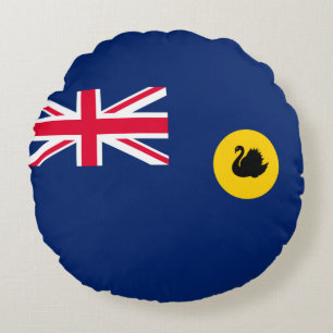Flag of Western Australia State Round Cushion