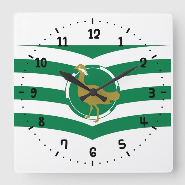 Flag of Wiltshire Square Wall Clock (Front)