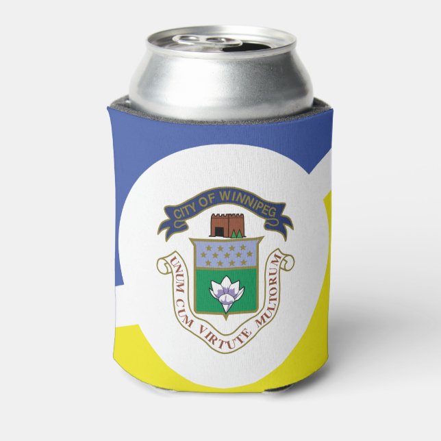Flag of Winnipeg, Manitoba  Can Cooler (Can Back)