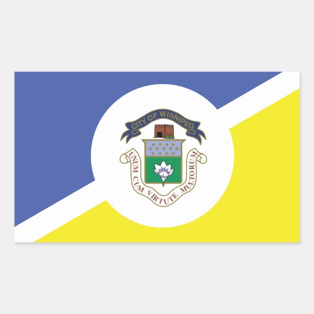 Flag of Winnipeg, Manitoba Rectangular Sticker (Front)