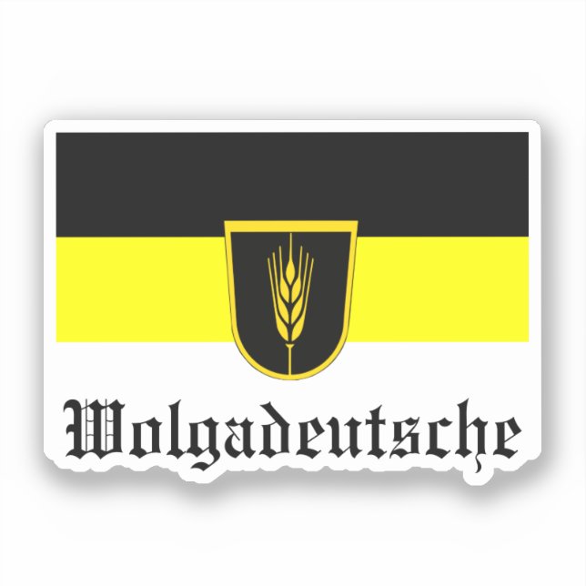 Flag of Wolgadeutsche (black/yellow/white version) (Front)