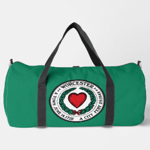 Flag of Worcester, Massachusetts Charm Duffle Bag