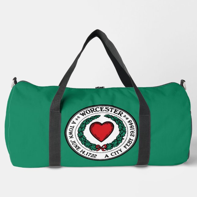 Flag of Worcester, Massachusetts Charm Duffle Bag (Front)