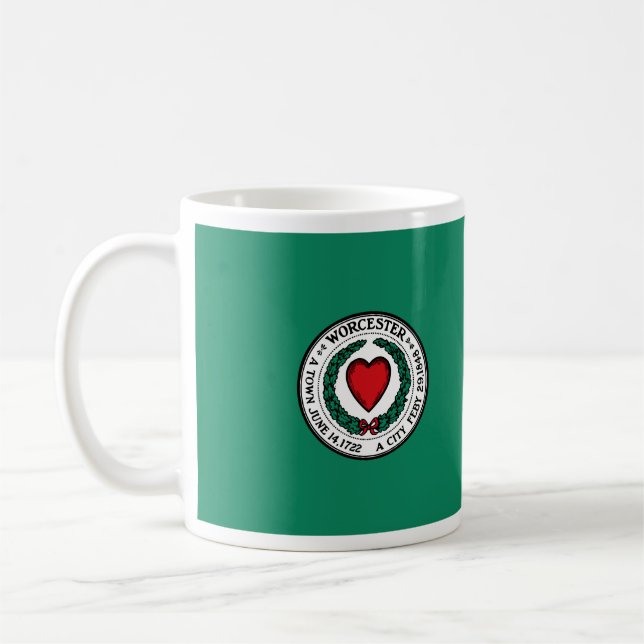 Flag of Worcester, Massachusetts Coffee Mug (Left)