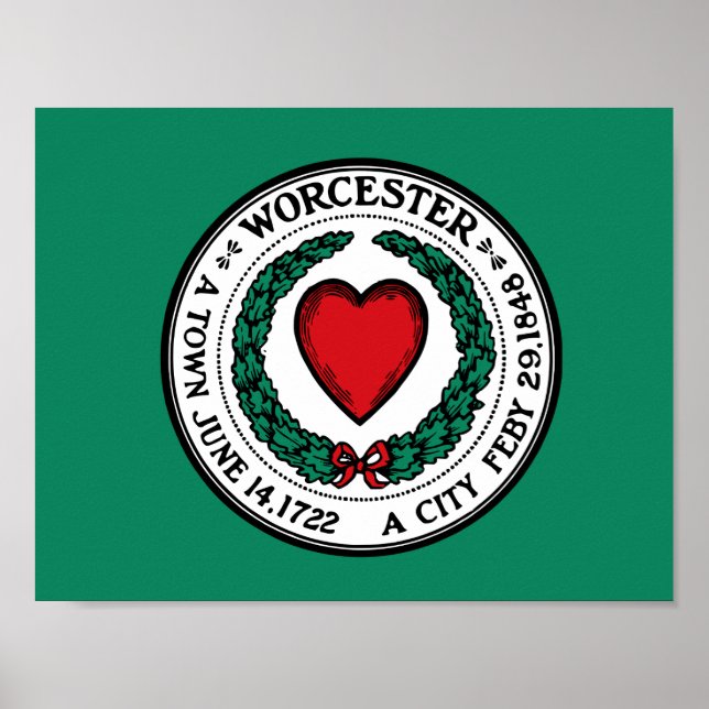Flag of Worcester, Massachusetts Poster (Front)