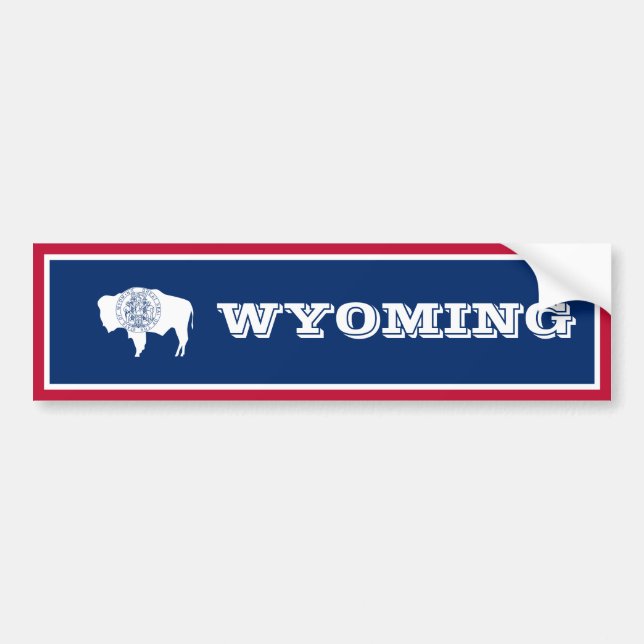 Flag of Wyoming Bumper Sticker (Front)