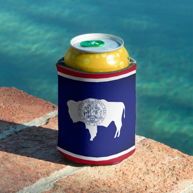 Flag of Wyoming Can Cooler (In Situ Pool)