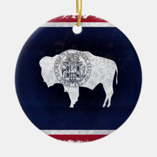 Flag of Wyoming Ceramic Ornament