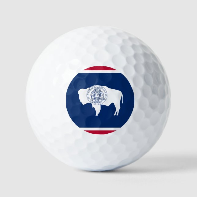Flag of Wyoming Golf Balls (Front)