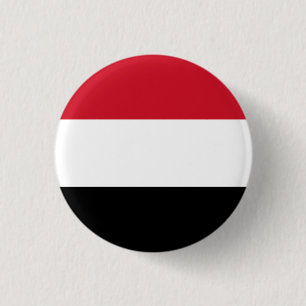 Flag of Yemen 3 Cm Round Badge