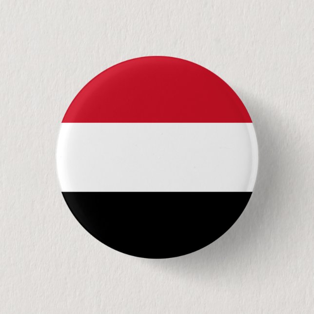 Flag of Yemen 3 Cm Round Badge (Front)