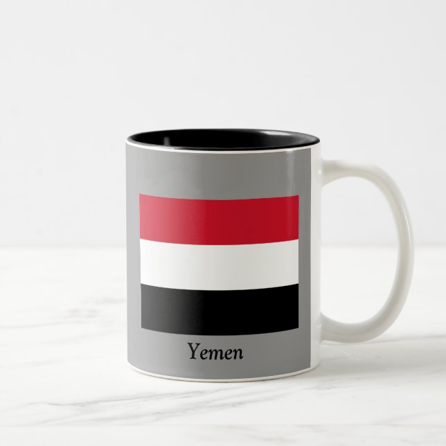 Flag of Yemen Two-Tone Coffee Mug (Right)