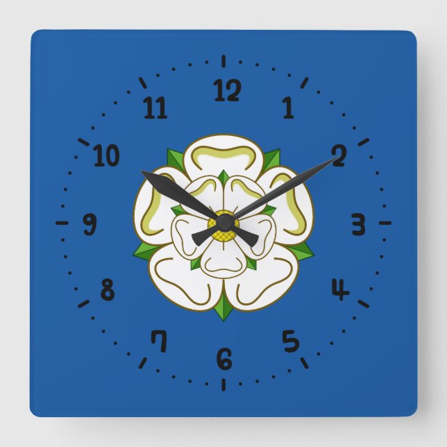 Flag of Yorkshire Square Wall Clock (Front)