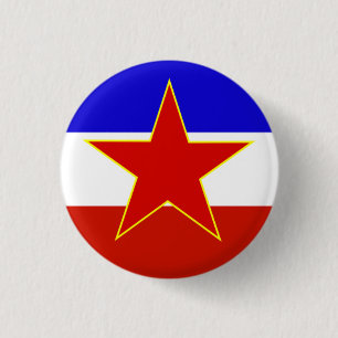 Flag of Yugoslavia 3 Cm Round Badge