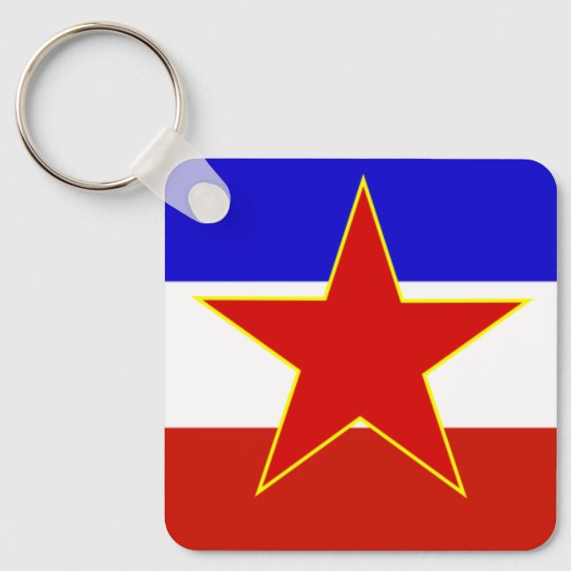 Flag of Yugoslavia Key Ring (Front)