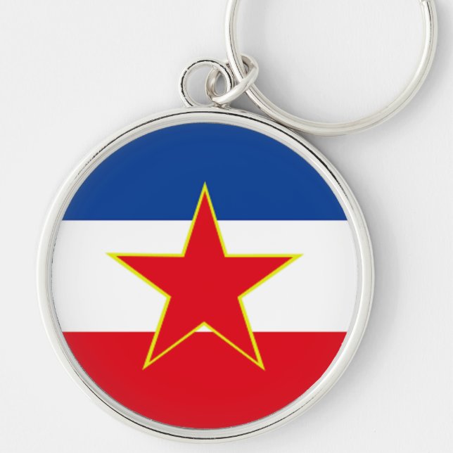 Flag of Yugoslavia Key Ring (Front)