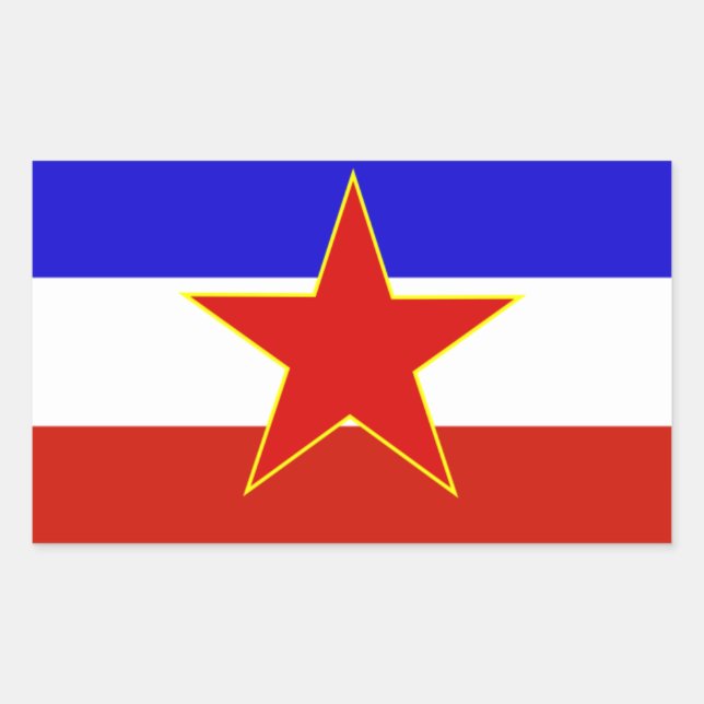 Flag of Yugoslavia Rectangular Sticker (Front)